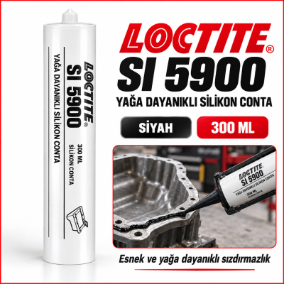 LOCTITE SI 5900 YAĞA DAYANIKLI SİLİKON CONTA SİYAH 300 ML