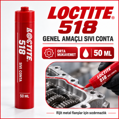 LOCTITE 518 Orta Mukavemetli Genel Amaçlı Sıvı Conta 50 gml