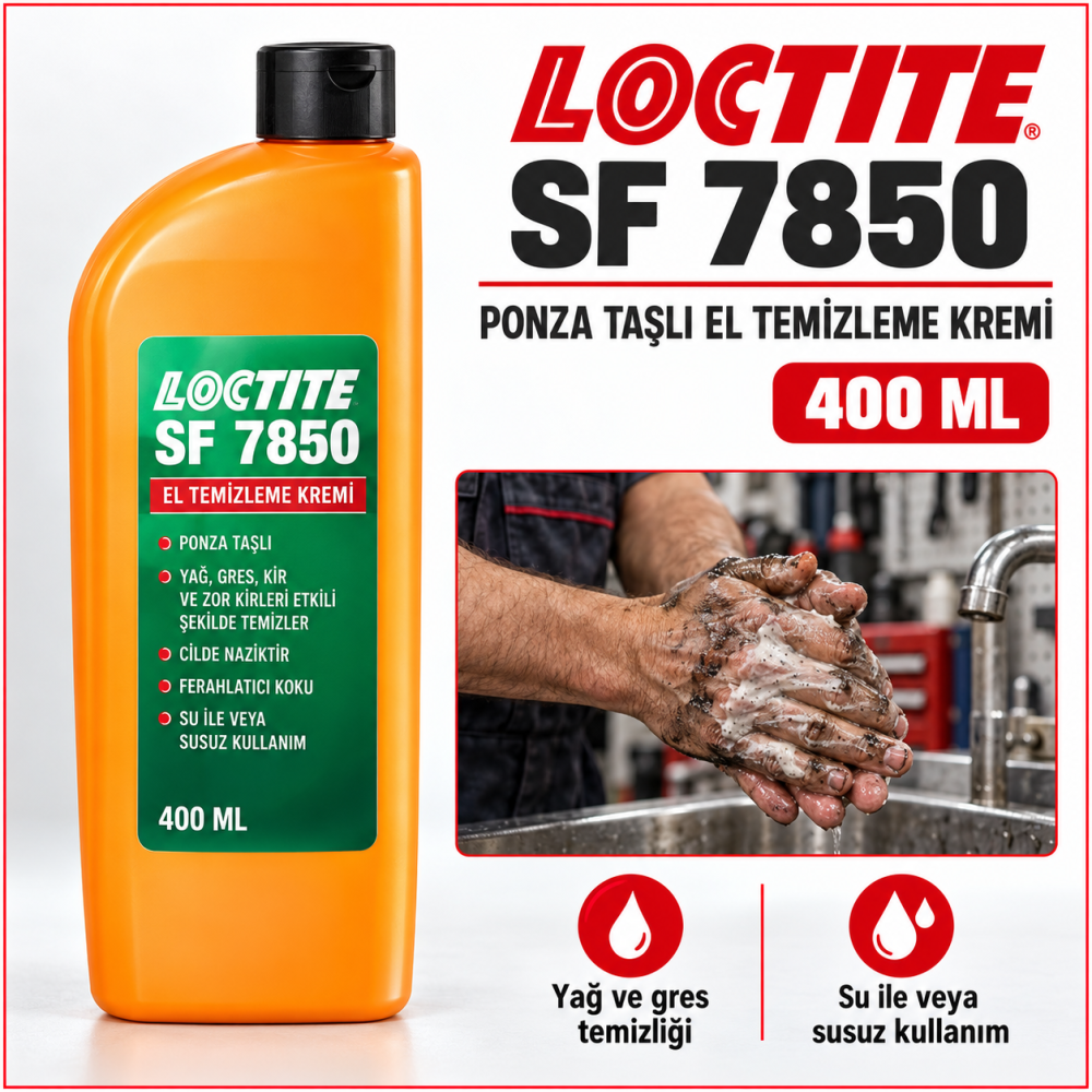 LOCTITE SF 7850 PONZA TAŞLI EL TEMİZLEME KREMİ 400 ML