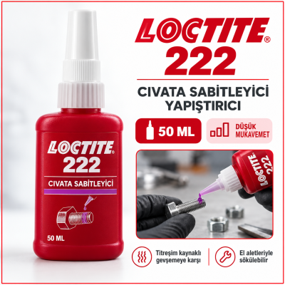 LOCTITE 222 Civata Sabitleyici Yapıştırıcı 50 Ml