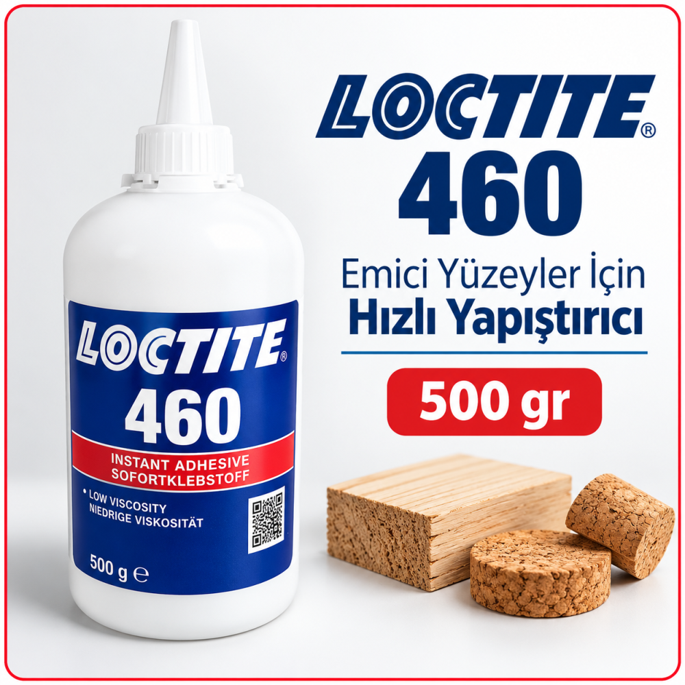 Loctite 460 Emici Yüzeyler İçin Hızlı Yapıştırıcı 500 gr