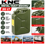 KNC Metal Yakıt Bidonu Yeşil 20Lt