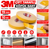 3m 19X10 mt Çift Taraflı Köpük Bant