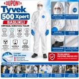Dupont Tyvek 500 Xpert Başlıklı Kimyasal Koruyucu Tulum