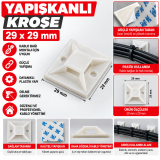 Yapışkanlı Kroşe 29x29 100Adet