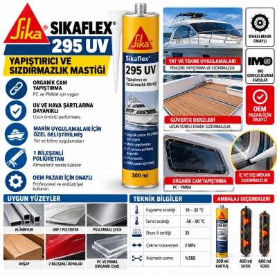 Sikaflex  295 UV Yapıştırıcı ve Sızdırmazlık