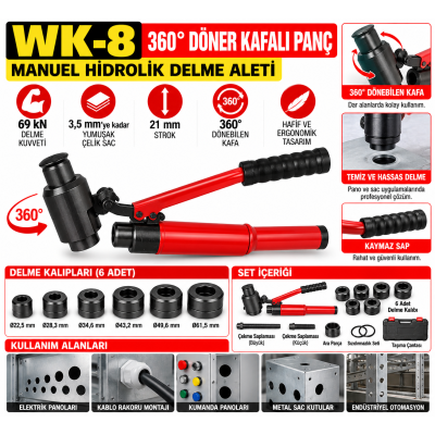 WK-8 360 DERECE DÖNER KAFALI PANÇ
