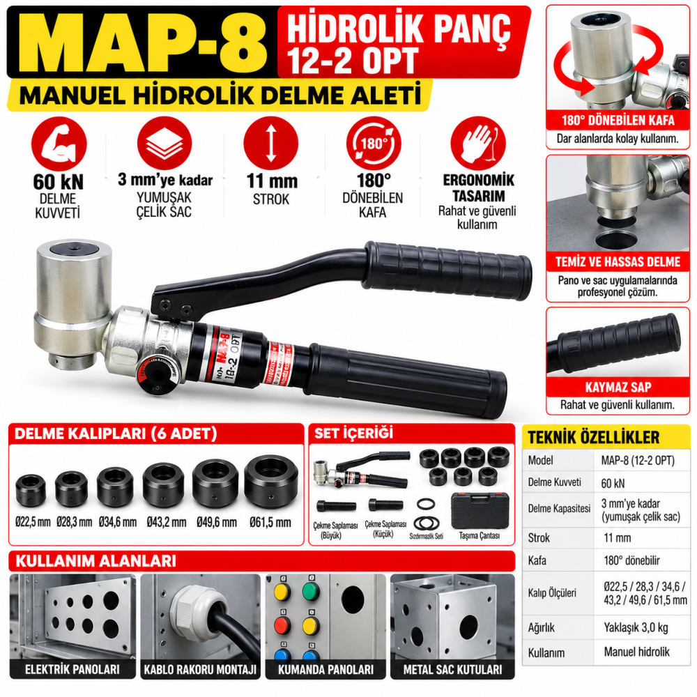 MAP-8 HİDROLİK PANÇ 12-2 OPT