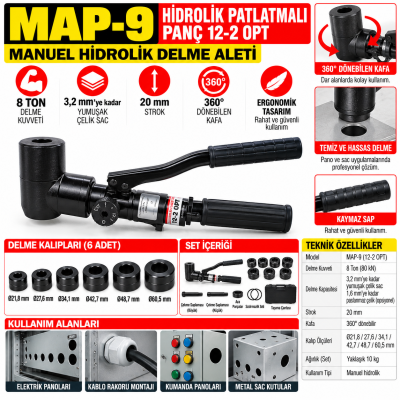 MAP-9 HİDROLİK PATLATMALI PANÇ 12-2 OPT