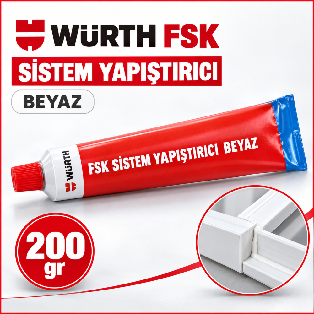 WÜRTH FSK SİSTEM YAPIŞTIRICI BEYAZ 200 GR