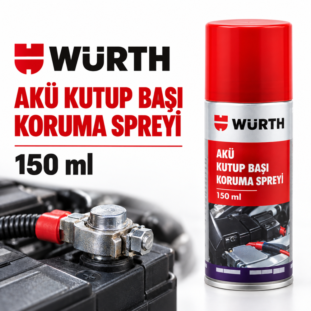 WÜRTH AKÜ KUTUP BAŞI KORUMA SPREYİ 150ML