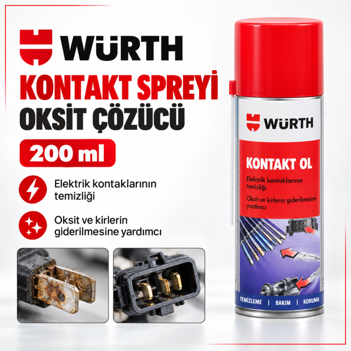 WÜRTH KONTAKT SPREYİ OKSİT ÇÖZÜCÜ 200 ML