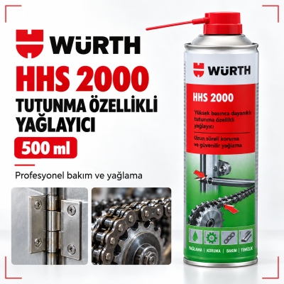 WÜRTH TUTUNMA ÖZELLİKLİ YAĞLAYICI HHS 2000 500 ML