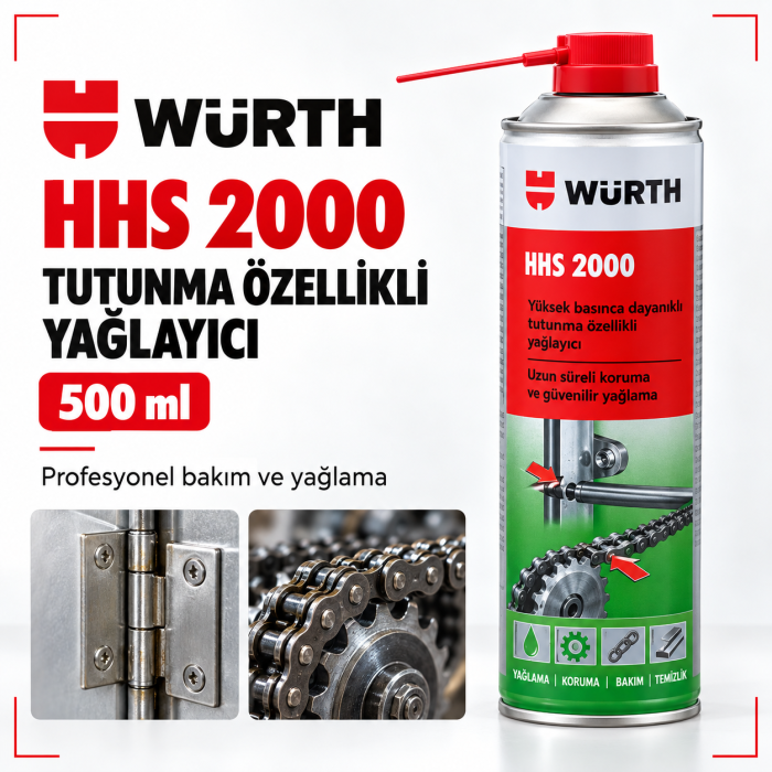 WÜRTH TUTUNMA ÖZELLİKLİ YAĞLAYICI HHS 2000 500 ML