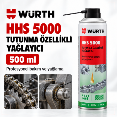WÜRTH HHS 5000  TUTUNMA ÖZELLİKLİ YAĞLAYICI 500 ML