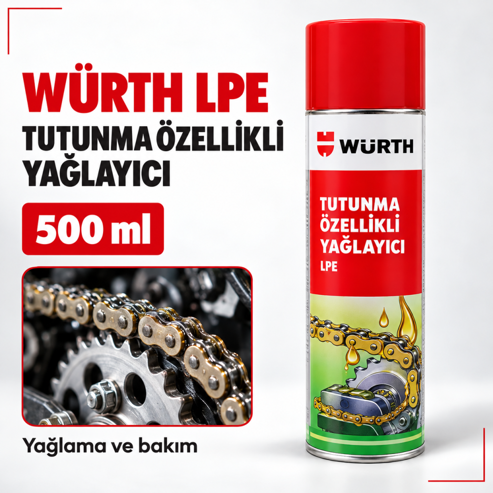 WÜRTH LPE TUTUNMA ÖZELLİKLİ YAĞLAYICI 500 ML