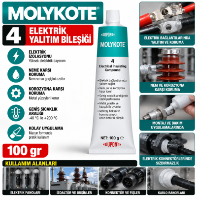 MOLYKOTE  4 Elektrik Yalıtım Bileşiği 100 Gr