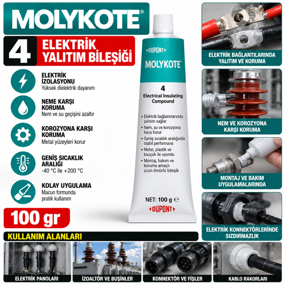 MOLYKOTE  4 Elektrik Yalıtım Bileşiği 100 Gr