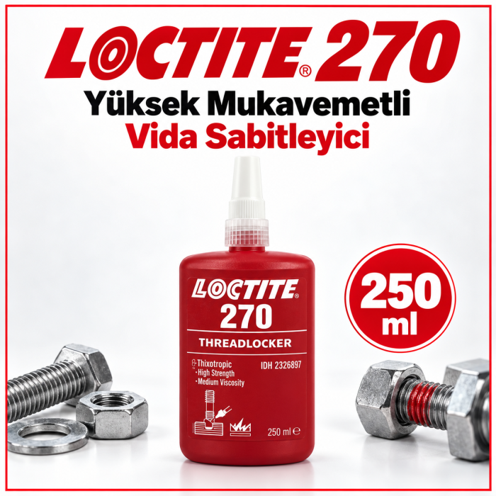 LOCTITE 270 Yüksek Mukavametli Vida Sabitleyici 250 ml