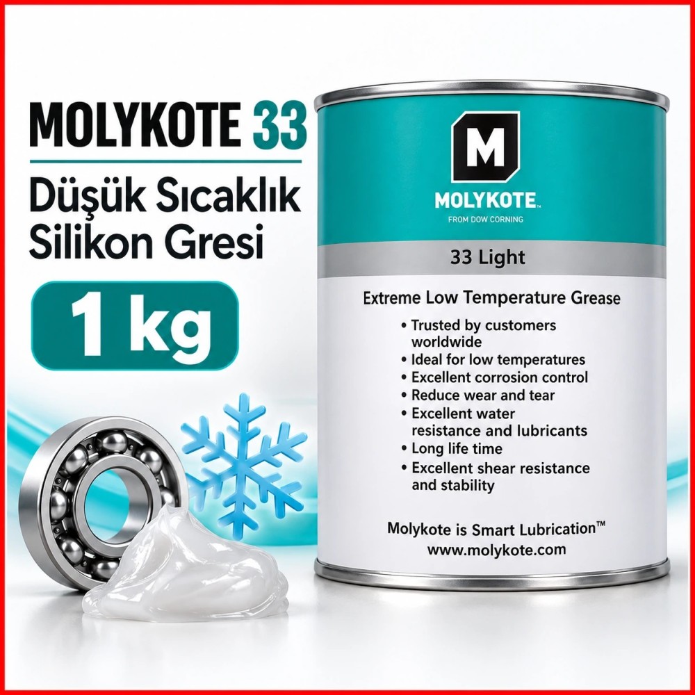 Molykote 33 Düşük sıcaklık silikon Gresi 1 Kg