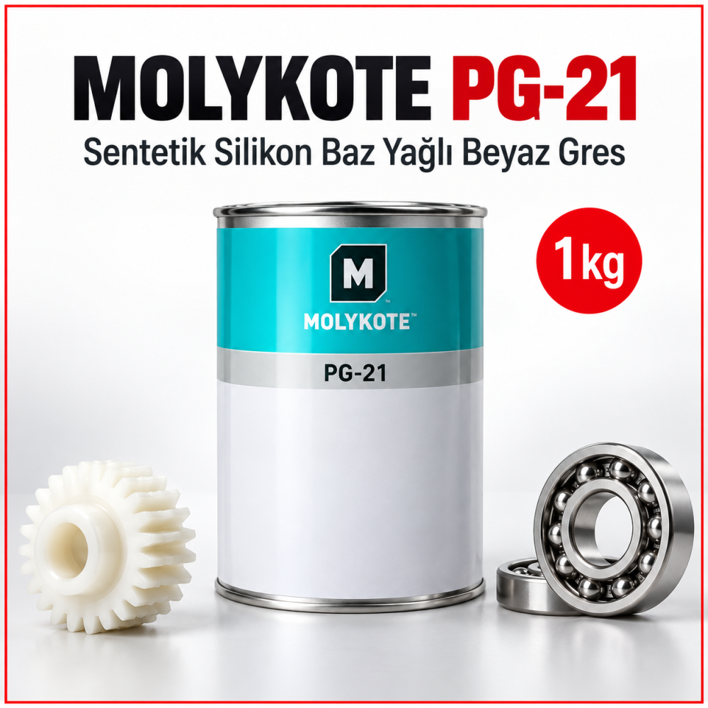 Molykote PG-21 Sentetik Silikon Baz Yağlı Beyaz Gres 1 Kg