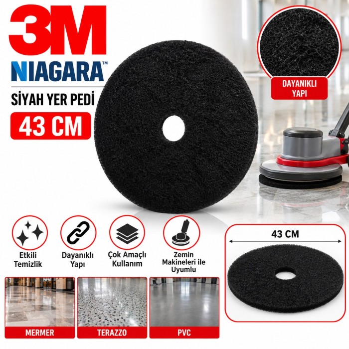 3M NİAGARA SİYAH YER PEDİ 43 CM