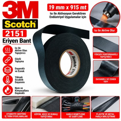 3m Scotch 2151 19mmx915mt Eriyen Bant