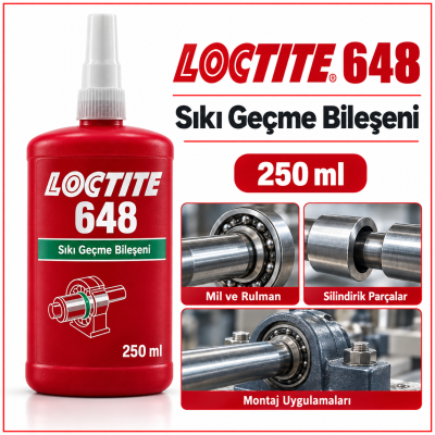 LOCTITE 648 Sıkı Geçme Bileşeni 250 Ml
