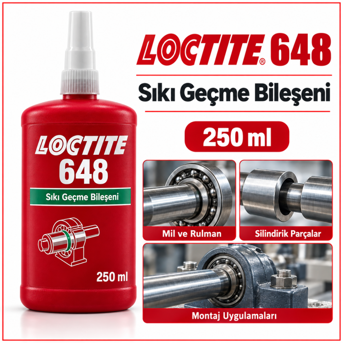 LOCTITE 648 Sıkı Geçme Bileşeni 250 Ml