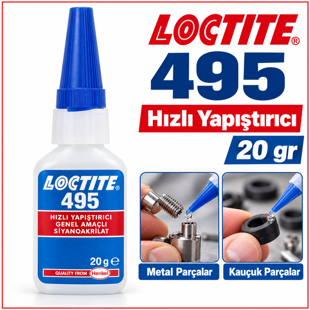 LOCTITE 495 Hızlı Yapıştırıcı 20 Gr