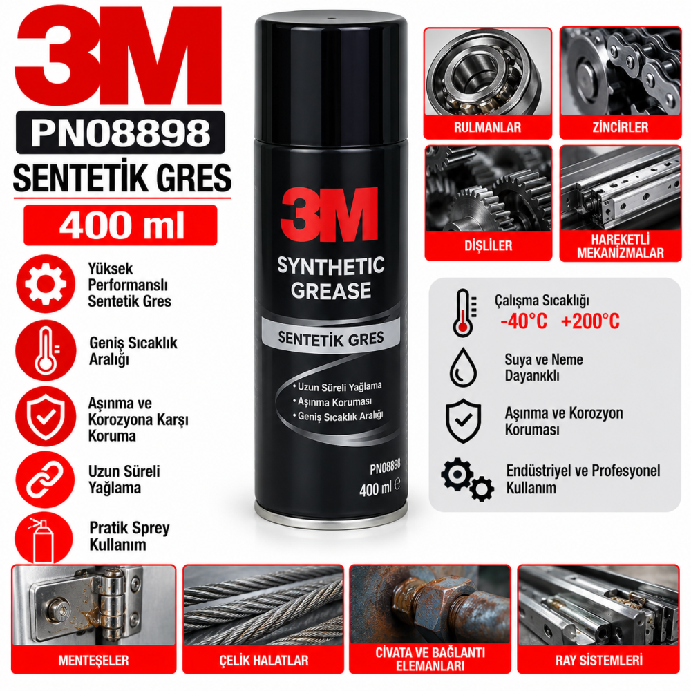 3M PN08898 Sentetik Gres 400 ml