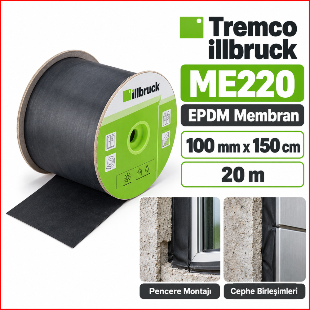 Tremco illbruck ME220 EPDM Membran 100 mm x 150 cm 20 m