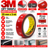 3M Çift Taraflı Akrilik Köpük Bant 25mmx3mt