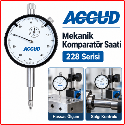 ACCUD MEKANİK KOMPARATÖR SAATİ 228 SERİSİ