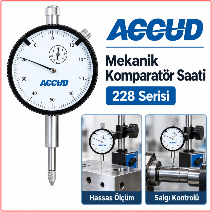 ACCUD MEKANİK KOMPARATÖR SAATİ 228 SERİSİ