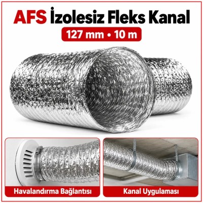 Afs izolesiz fleks kanal 10 m 127 mm