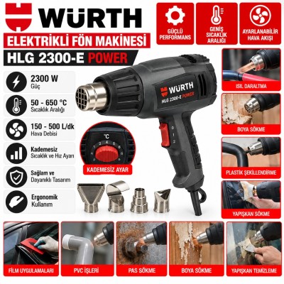 Würth Elektrikli fön makinesi HLG 2300-E POWER
