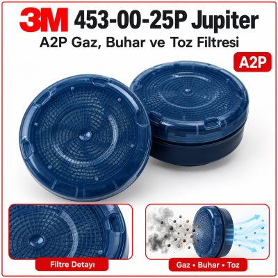 3M 453-00-25P Jupiter A2P GazBuhar ve Toz Filtresi