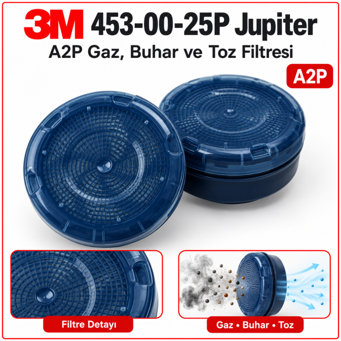 3M 453-00-25P Jupiter A2P GazBuhar ve Toz Filtresi