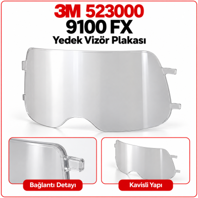 3M 523000 9100 FX Yedek Vizör Plakası