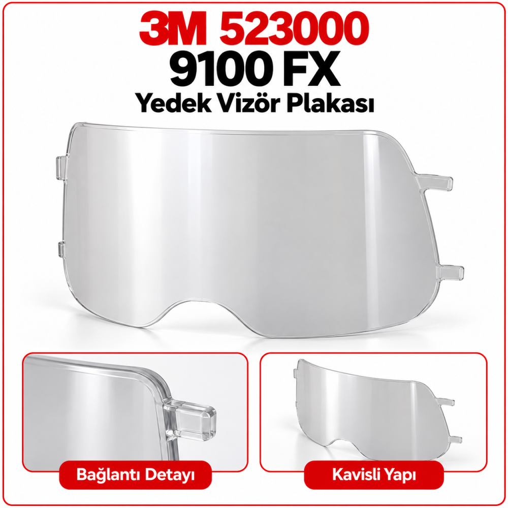 3M 523000 9100 FX Yedek Vizör Plakası
