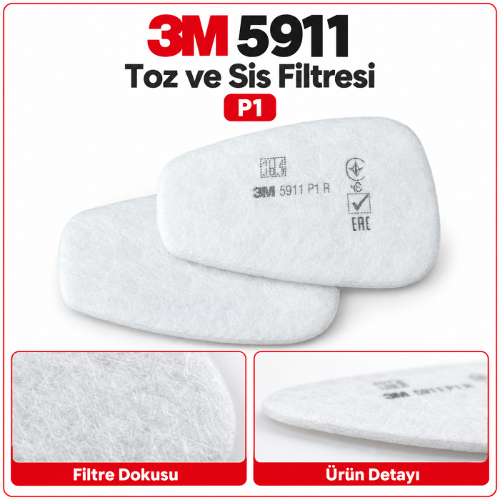 3M 5911 P1 Toz ve Sis Filtresi