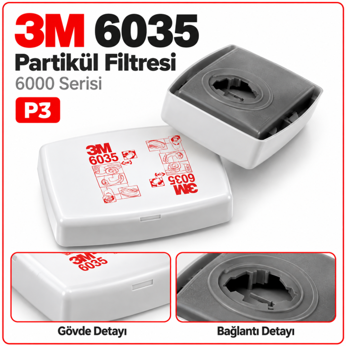 3M 6035 P3 Paertikül Filtresi 6000 Serisi