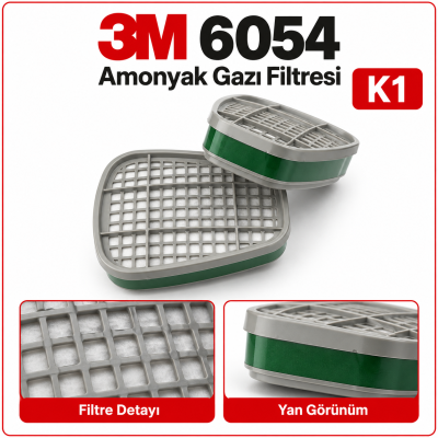 3M 6054 K1 Amonyak Gazı Filtresi