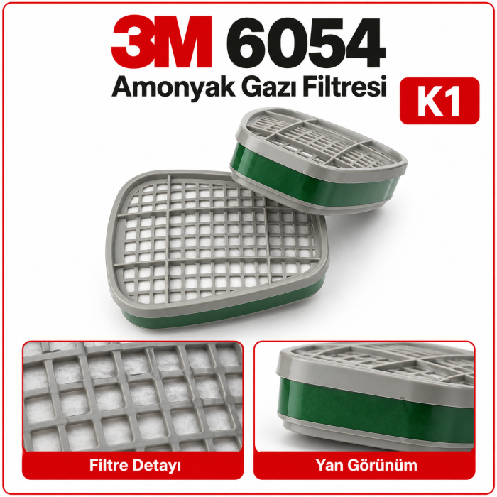 3M 6054 K1 Amonyak Gazı Filtresi