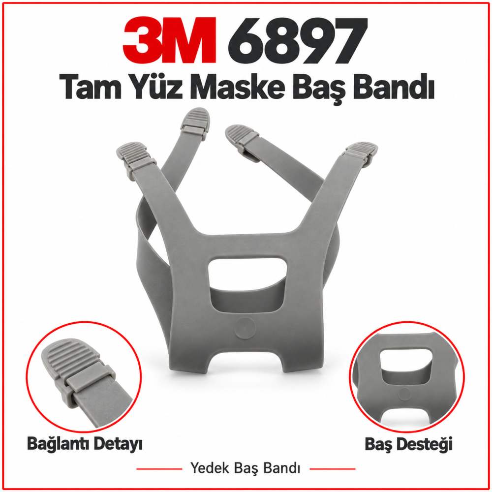 3M 6897 Tam Yüz Maske Baş Bandı