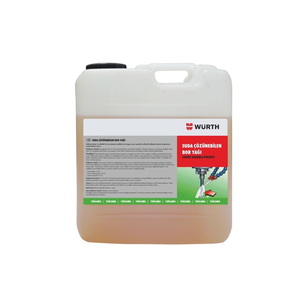 WÜRTH NG ÇÖZÜNÜR KESME YAĞISUDA ÇÖZÜNEBİLEN BOR YAĞI 5L