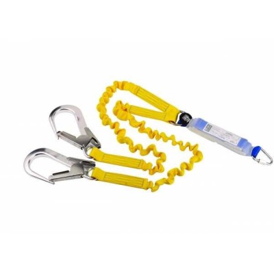 3M Protecta KE5200YX2 200 cm Elastik Örgülü Emniyet İpli Lanyard Çift Kollu 